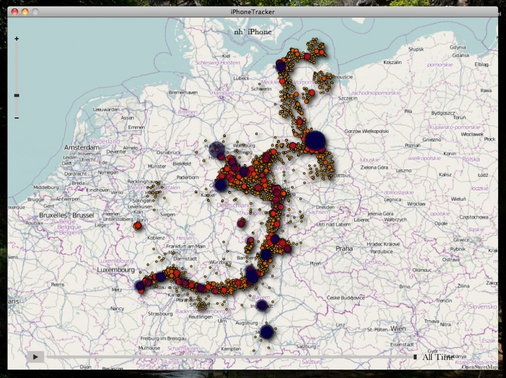 iphone tracker 110421 1024x766 - iPhone Tracker - iPhone & iPad 3G speichert ortsbezogene Daten