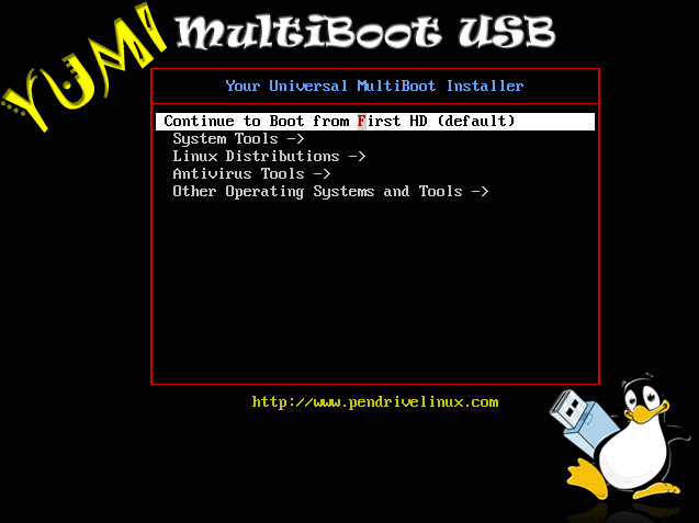yumi boot 01 - Bootfähiger USB-Stick mit mehreren Systemen - YUMI – Multiboot USB Creator