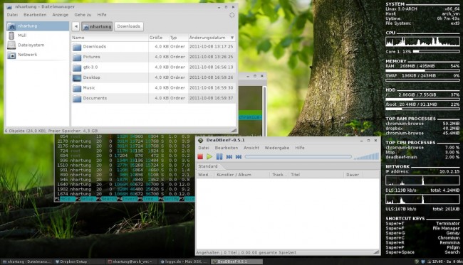 archlinux openbox 650x373 - Linux - Sicherheit - startx - CTRL+C, CTRL+ALT+BACKSPACE und SysRQ