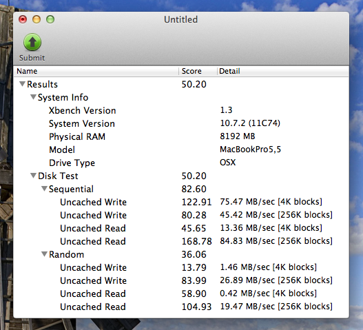apple hdd xbench with filevault - Benchmark - Crucial m4 (SATA III) im MacBook Pro (Mid 2009) mit SATA II