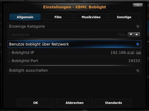 sedu ambilight htpc xbmc boblight addon 600x449 - SEDU Ambilight - HTPC - boblight-X11 mit dem boblightd Dienst der Dreambox verbinden