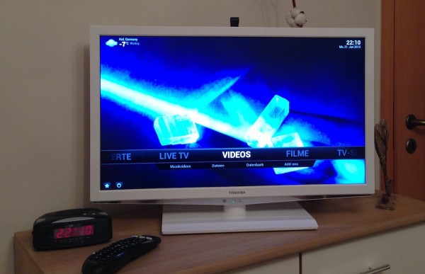 Toshiba 26EL934G Raspberry Pi RaspBMC 600x387 - Raspberry Pi - HD Ready Fernseher - falsche Auflösung und kein Ton