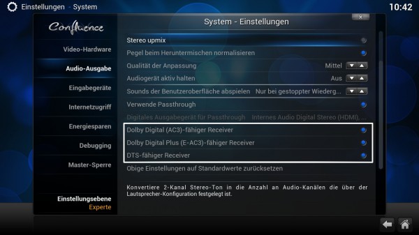 xbmc 13 audio settings 02 600x337 - Projekt Media-PC – XBMC - Installation und Konfiguration