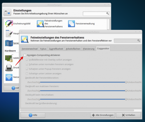 xfce compositor 600x503 - Projekt Media-PC - Xubuntu - Konfiguration