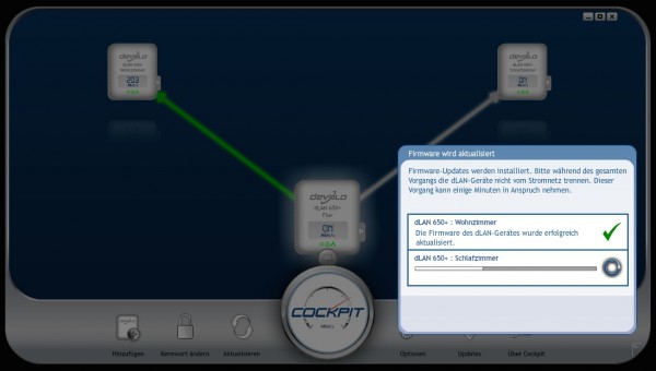 Devolo Cockpit dLAN 600x340 - Erfahrungsbericht - Devolo dLAN Powerline 650+ – PowerLAN