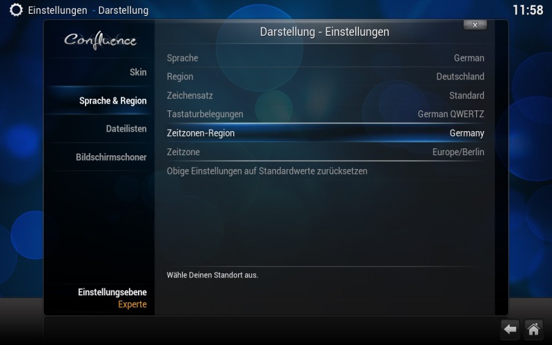 openelec kodi sprache region 800x500 - Projekt Media-PC v2 - OpenELEC