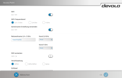 devolo webinterface 1200 wifi ac wlan ap 400x255 - Erfahrungsbericht – Devolo dLAN 1200+ WiFi ac – PowerLAN mit WLAN