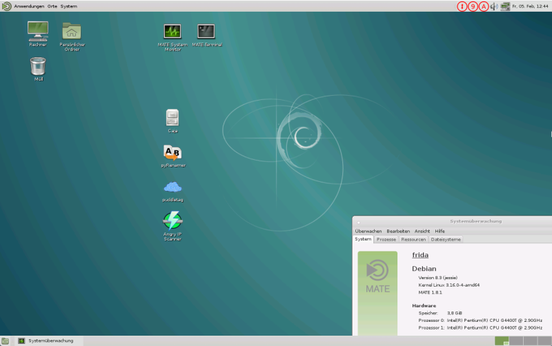 Debian 8 mit Desktopumgebung MATE 800x502 - DIY NAS - Gründe, Hardware, Grundinstallation und Stromverbrauch