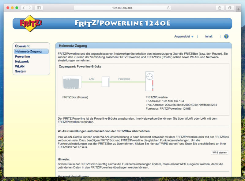 avm fritz powerline 1240e wlan set lanscan pro wlan per wps 800x590 - Erfahrungsbericht – AVM FRITZ!Powerline 1240E WLAN Set