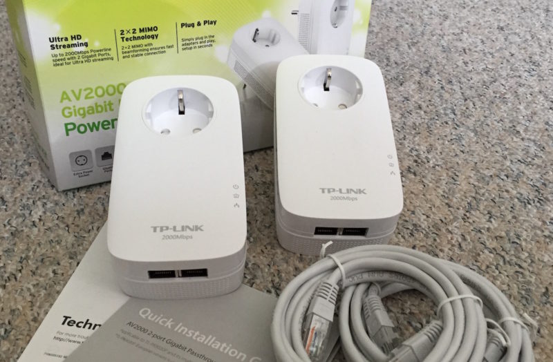 tp link tl pa9020p kit set powerline ovp lieferumfang 800x524 - Test – TP-LINK TL-PA9020P KIT AV2000 Powerline-Netzwerkadapter