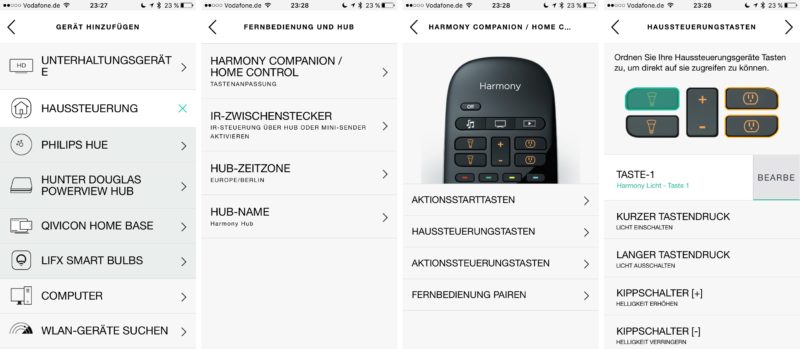 logitech homecontrol buttons ha bridge devolo szene 800x349 - Logitech Harmony Companion - Haussteuerungstasten "fremd" belegen - HA Bridge