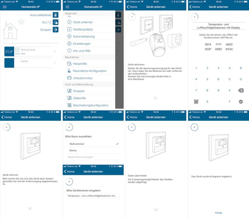 HmIP STHD inkl HMIP DS55 Anlernen 800x703 - Test - Wärmeschutz mit Homematic IP Temperatur- und Luftfeuchtigkeitssensor - HmIP-STHD