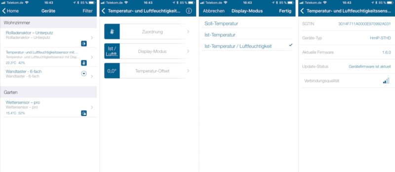 HmIP STHD inkl HMIP DS55 Einstellungen 800x349 - Test - Wärmeschutz mit Homematic IP Temperatur- und Luftfeuchtigkeitssensor - HmIP-STHD