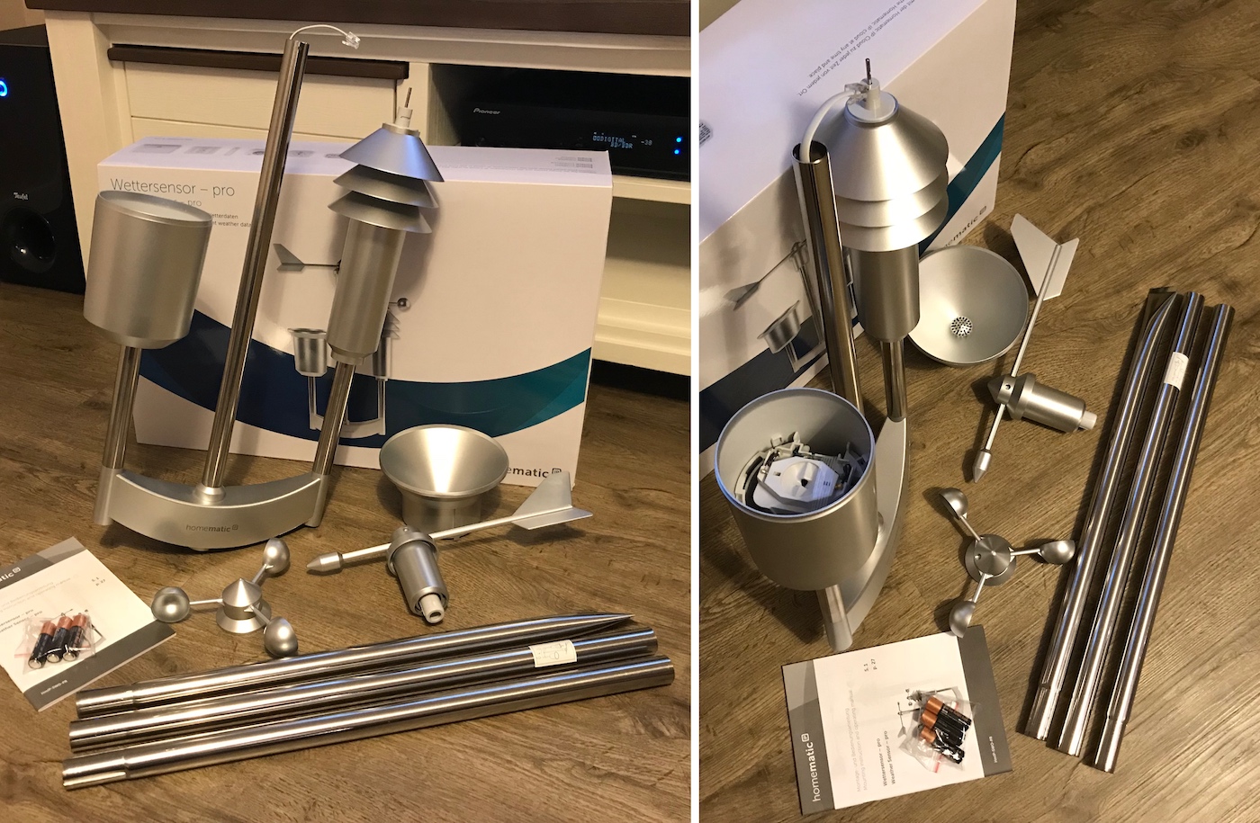 HomeMatic IP Wetterstation Halter Befestigungs Set für Pfosten 