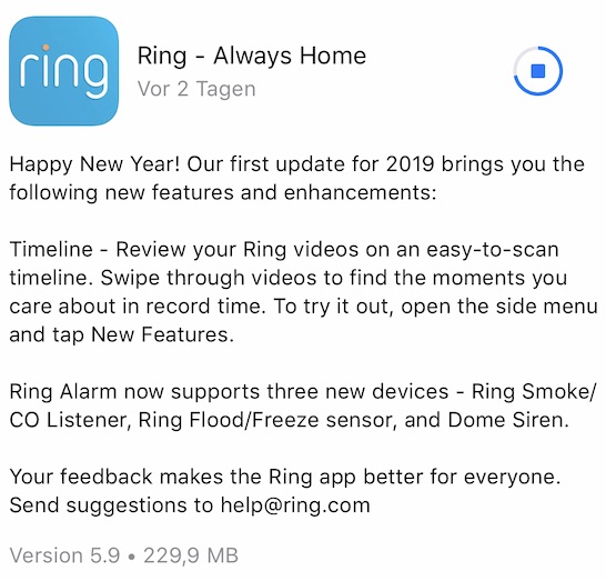 ring app ios update timeline preview 01 - App Update - Ring Video Doorbell's