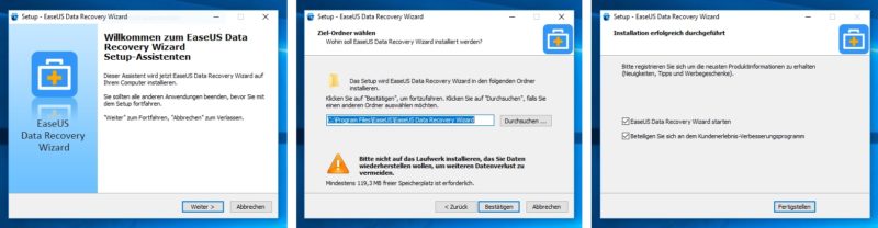 easeus data recovery wizard install 800x208 - Test - Datenrettung mit EaseUS Data Recovery Wizard
