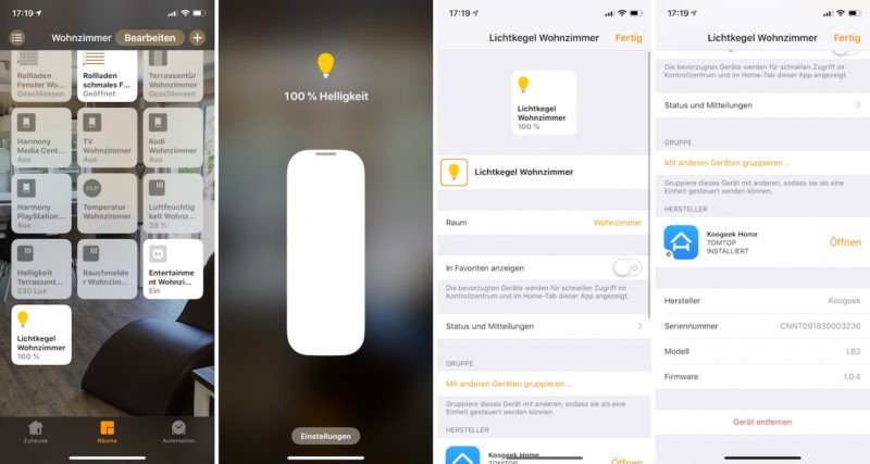 koogeek lb2 smart bulb wifi home app 800x427 - Test – Koogeek LB2 E26 LED Lampe mit HomeKit-Unterstützung