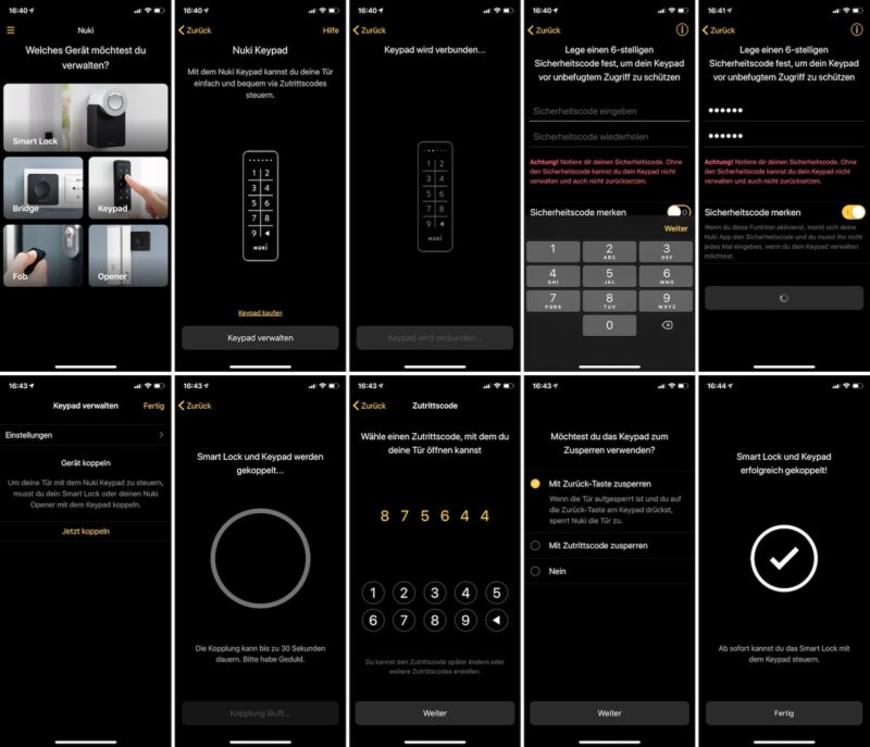 nuki keypad app screenshots koppeln 800x687 - Test - NUKI Keypad in Verbindung mit dem smarten Schloss 2.0