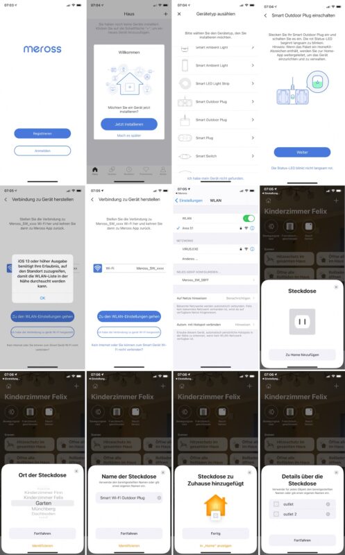 meross mss620 smart wifi outdoor plug einrichtung 497x800 - Kurztest - Meross Smart Wi-Fi Outdoor Plug - WLAN-Außensteckdose mit HomeKit