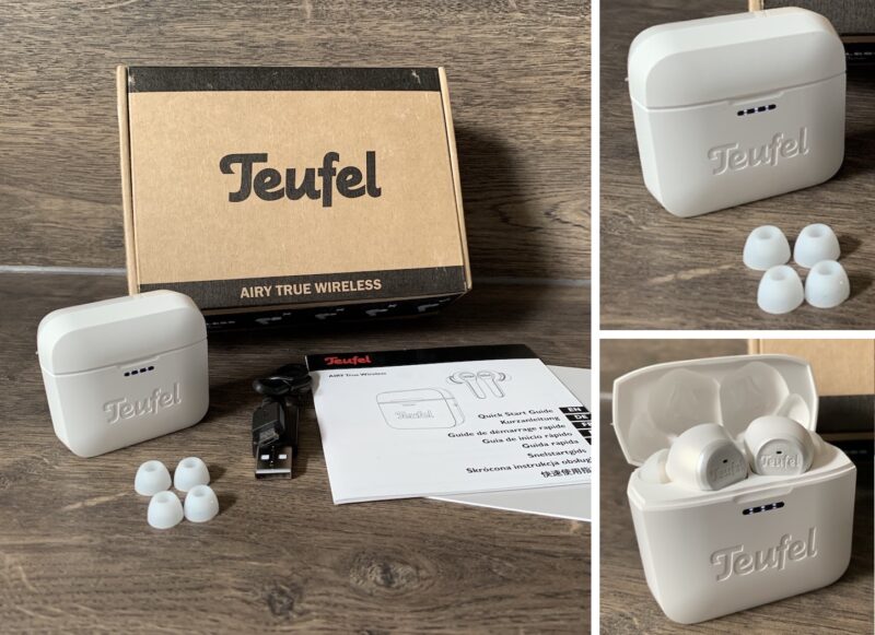 teufel airy true wireless lieferumfang 800x581 - Test – Teufel AIRY TRUE WIRELESS – In-Ear-Kopfhörer mit Ladecase