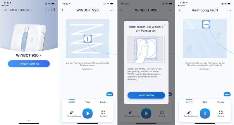 ecovacs winbot 920 reinigung teil1 800x427 - Test - Ecovacs WINBOT 920 - Fensterputzroboter