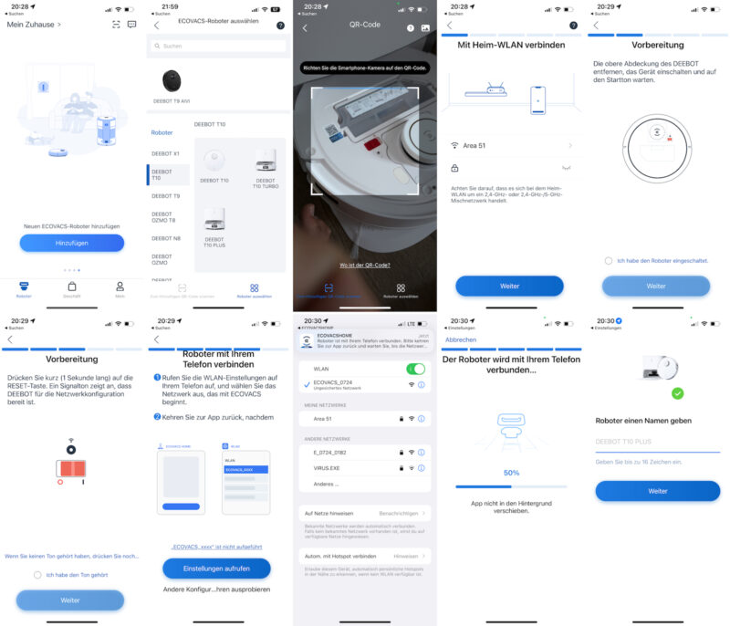 ecovacs deebot t10 plus verbindung einrichtung 800x686 - Test – Ecovacs DEEBOT T10 Plus – Saugroboter