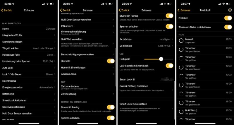 nuki smartlock 3 pro app einstellungen 800x427 - Test - Nuki Smart Lock 3.0 Pro inkl. Türsensor