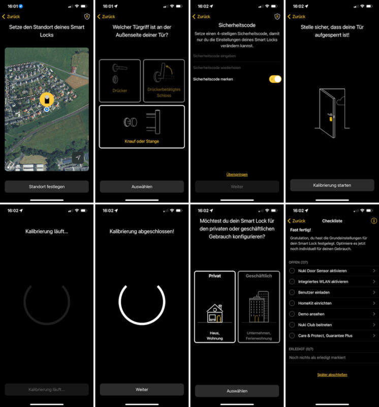 nuki smartlock 3 pro app smart lock einrichtung kalibrierung 746x800 - Test - Nuki Smart Lock 3.0 Pro inkl. Türsensor