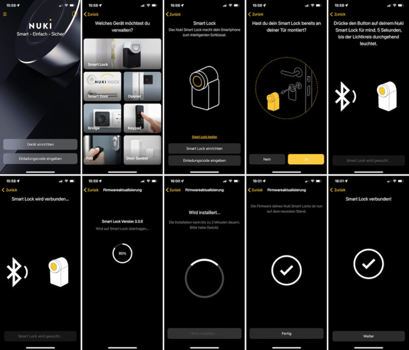 nuki smartlock 3 pro app smart lock verbinden 800x686 - Test - Nuki Smart Lock 3.0 Pro inkl. Türsensor