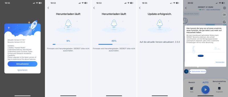 ecovacs deebot x1 omni firmware update 800x341 - Test – ECOVACS DEEBOT X1 OMNI – Saugroboter