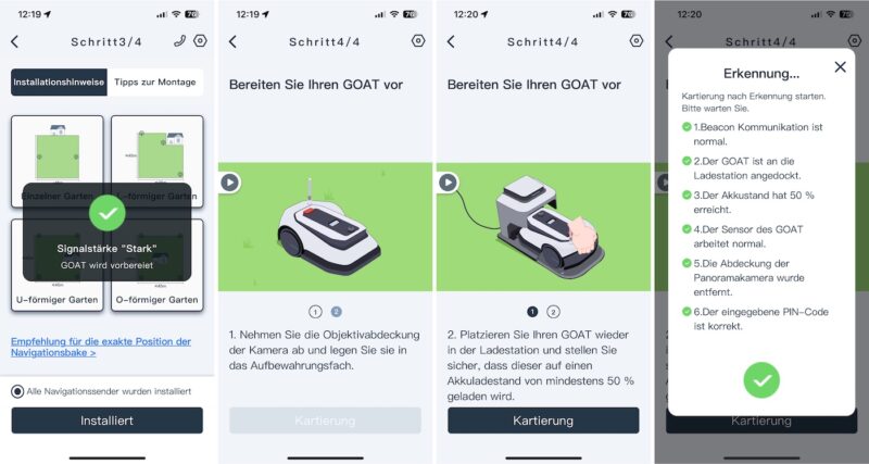 04 Einrichtung Navigationssender anlernen und positionieren ECOVACS GOAT G1 03 800x427 - Test - ECOVACS GOAT G1 – Mähroboter ohne Begrenzungskabel