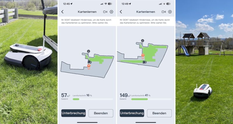 07 Karten lernen ECOVACS GOAT G1 800x427 - Test - ECOVACS GOAT G1 – Mähroboter ohne Begrenzungskabel