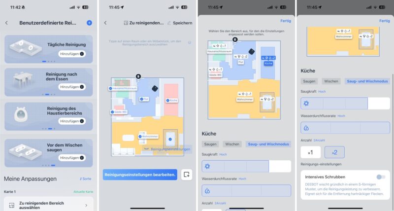 ecovacs deebot x2 omni benutzerdefinierte reinigung 800x428 - Test – ECOVACS DEEBOT X2 OMNI – Saugroboter