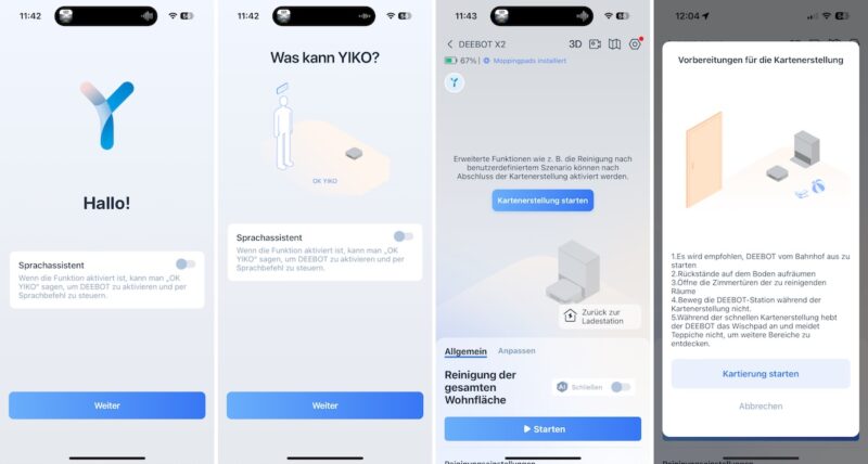 ecovacs deebot x2 omni erste schritte yiko kartenerstellung 800x428 - Test – ECOVACS DEEBOT X2 OMNI – Saugroboter