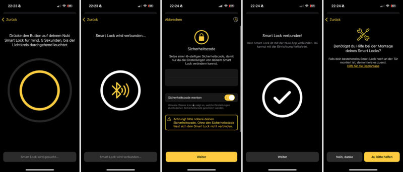 Nuki Smart Lock Ultra Einrichtung 02 Verbinden 800x342 - Test – Nuki Smart Lock Ultra