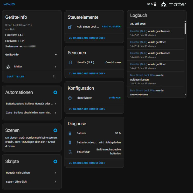 Test – Nuki Smart Lock Ultra Nuki Smart Lock Ultra Konfiguration 02 Home Assistant 800x798 - Test – Nuki Smart Lock Ultra