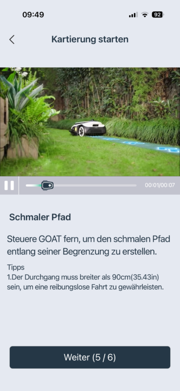 Test – ECOVACS GOAT A1600 LiDAR PRO – Mähroboter mit TruEdge-Trimmer ohne Kabel IMG 8227 368x800 - Test – ECOVACS GOAT A1600 LiDAR PRO – Mähroboter mit TruEdge-Trimmer ohne Kabel