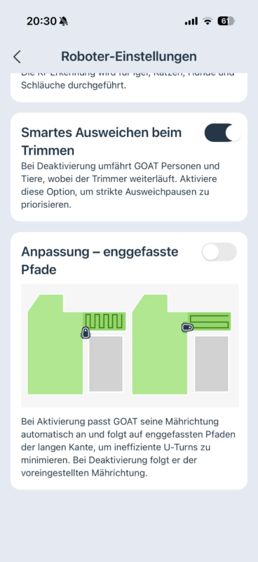 Test – ECOVACS GOAT A1600 LiDAR PRO – Mähroboter mit TruEdge-Trimmer ohne Kabel IMG 9495 368x800 - Test – ECOVACS GOAT A1600 LiDAR PRO – Mähroboter mit TruEdge-Trimmer ohne Kabel