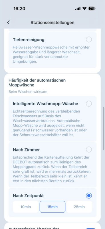 Test – ECOVACS DEEBOT X12 OmniCyclone – Saug- und Wischroboter mit FocusJet 26 06 30 16 20 04 0527 368x800 - Test – ECOVACS DEEBOT X12 OmniCyclone – Saug- und Wischroboter mit FocusJet
