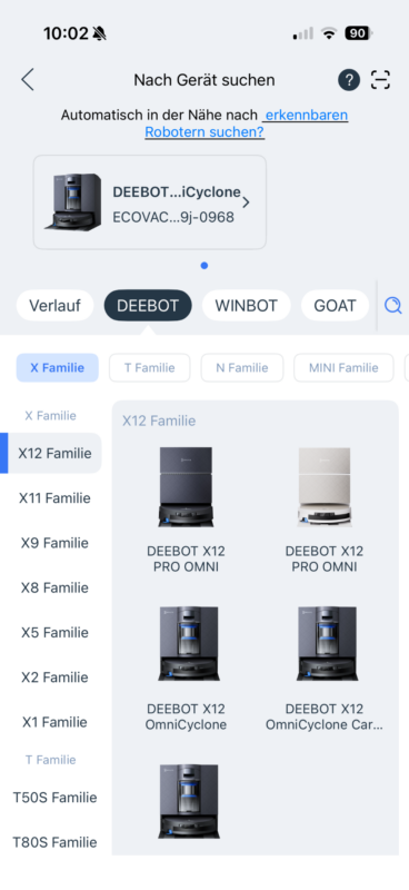 Test – ECOVACS DEEBOT X12 OmniCyclone – Saug- und Wischroboter mit FocusJet IMG 8999 368x800 - Test – ECOVACS DEEBOT X12 OmniCyclone – Saug- und Wischroboter mit FocusJet