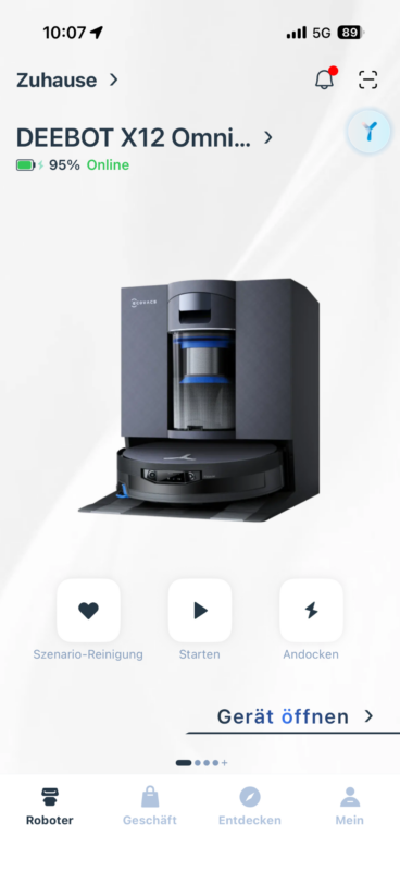 Test – ECOVACS DEEBOT X12 OmniCyclone – Saug- und Wischroboter mit FocusJet IMG 9020 368x800 - Test – ECOVACS DEEBOT X12 OmniCyclone – Saug- und Wischroboter mit FocusJet